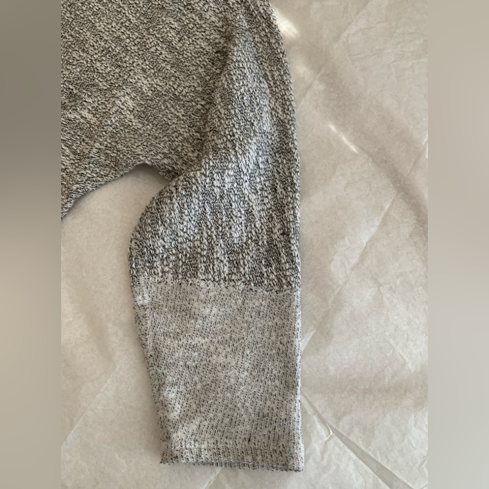 Bebe Gray Marled Dolman Sleeve Sweater Cropped Batwing Pullover Size M - Picture 7 of 9